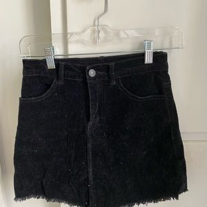 Brandy Melville Corduroy Black Skirt